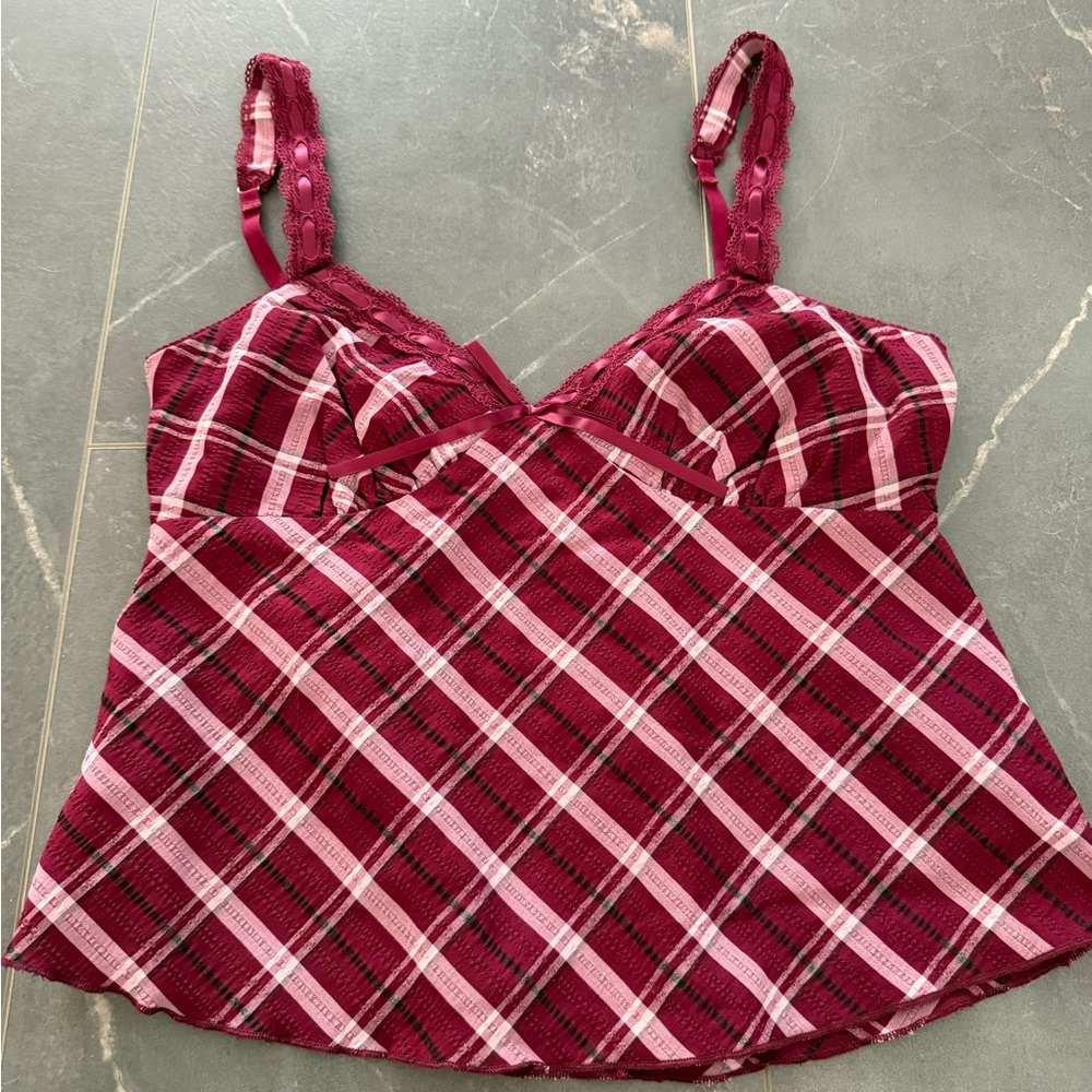 Plaid Camisole Top